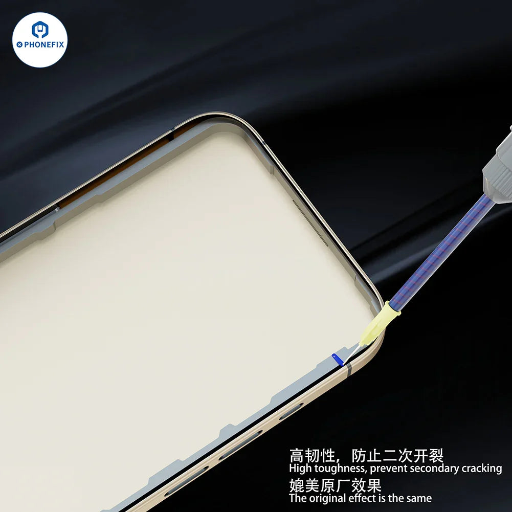 PHONEFIX CHFIX quick adhesive curing glue for phone LCD glass frame, used as solder paste for repair and bonding.