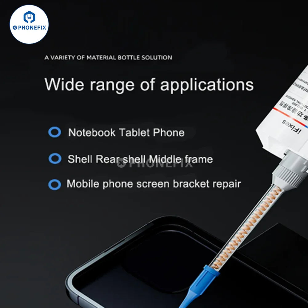 iFixes i14167 structural adhesive metal AB glue solder paste with flux, used for cold soldering and metal bonding by PHONEFIX.