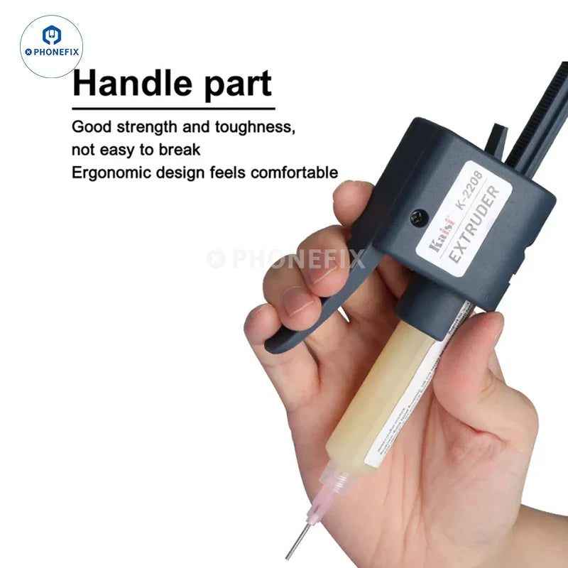 PHONEFIX Kaisi K-2208 solder paste extruder booster manual glue gun for precise soldering and paste application.
