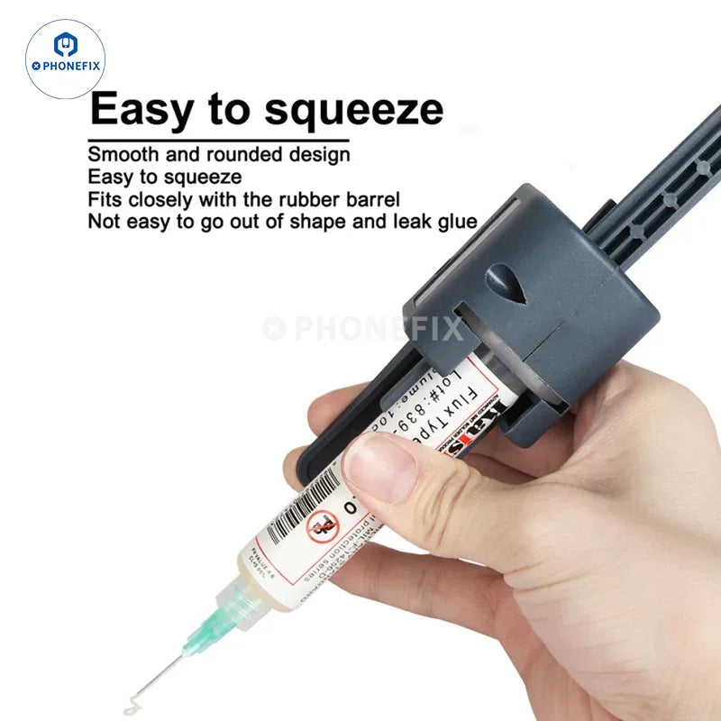 Kaisi K-2208 solder paste extruder booster manual glue gun for precise application of solder paste in electronics repair.