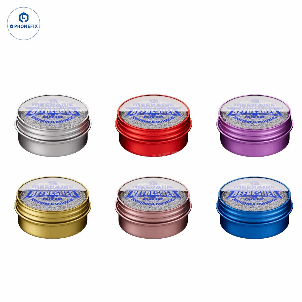 PhoneFix QR12 soldering tip refresher cream in black oxide remover, designed for cleaning and maintaining soldering tips.