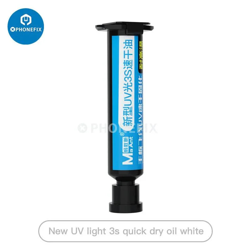 Red MaAnt Jump Wire UV Quick Dry Oil Solder Paste for motherboard repair, designed for precise soldering and electronic component fixing.