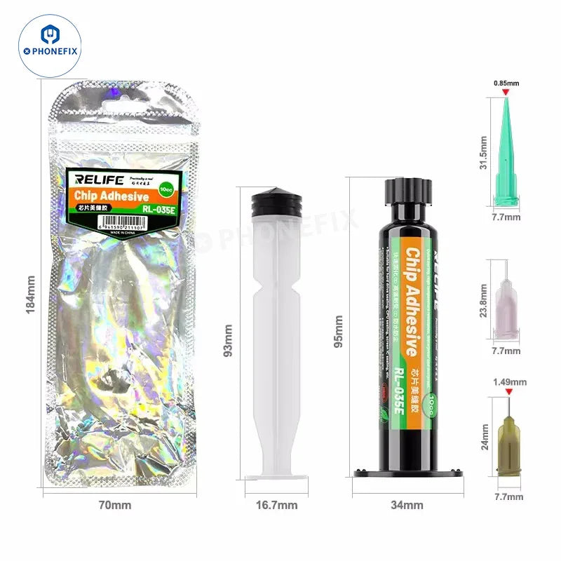 PHONEFIX BGA Chip Sealant Glue Solder Paste for phone CPU, NAND, and screen IC sealing, 10cc adhesive for electronics repair