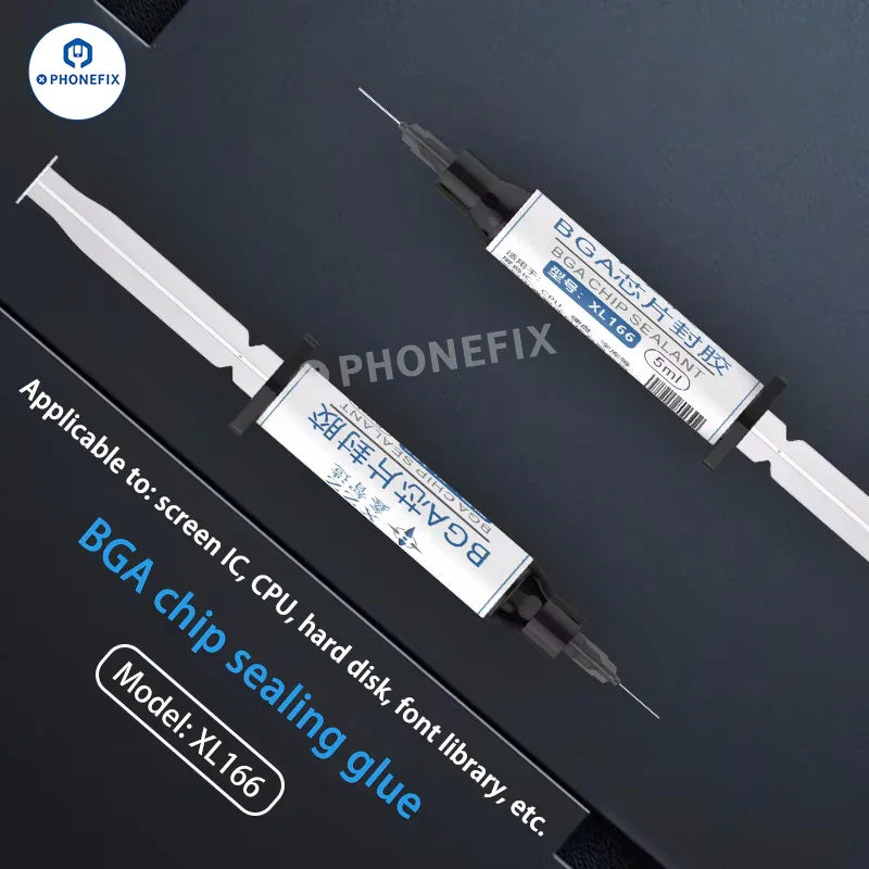 PHONEFIX BGA Chip Sealant Glue solder paste for phone CPU, NAND, and screen IC sealing, 10cc adhesive for electronics repairs.