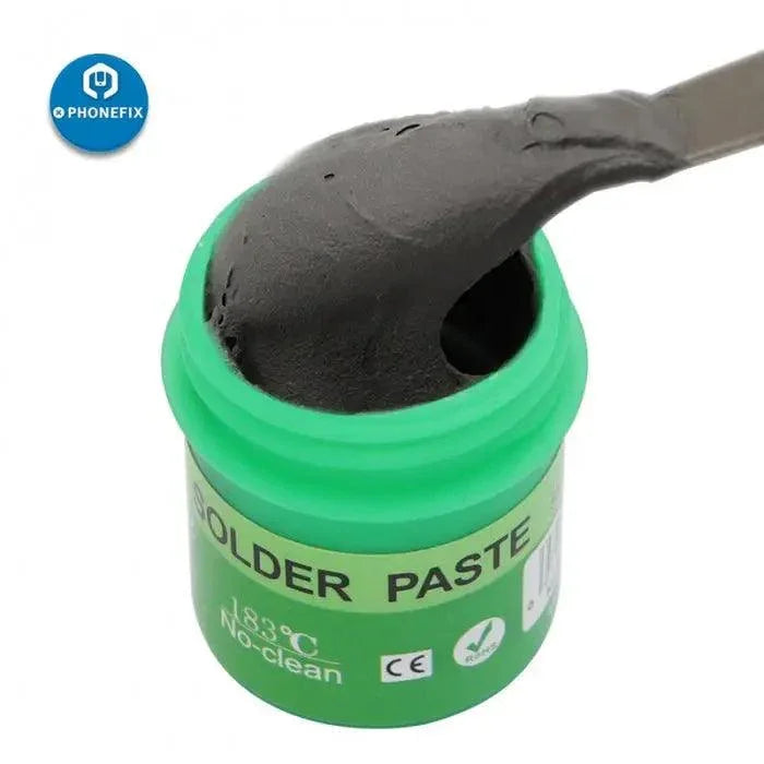Relife No-Clean RL-402 soldering paste for iPhone repair, 183°C, used for precise soldering in electronic repairs