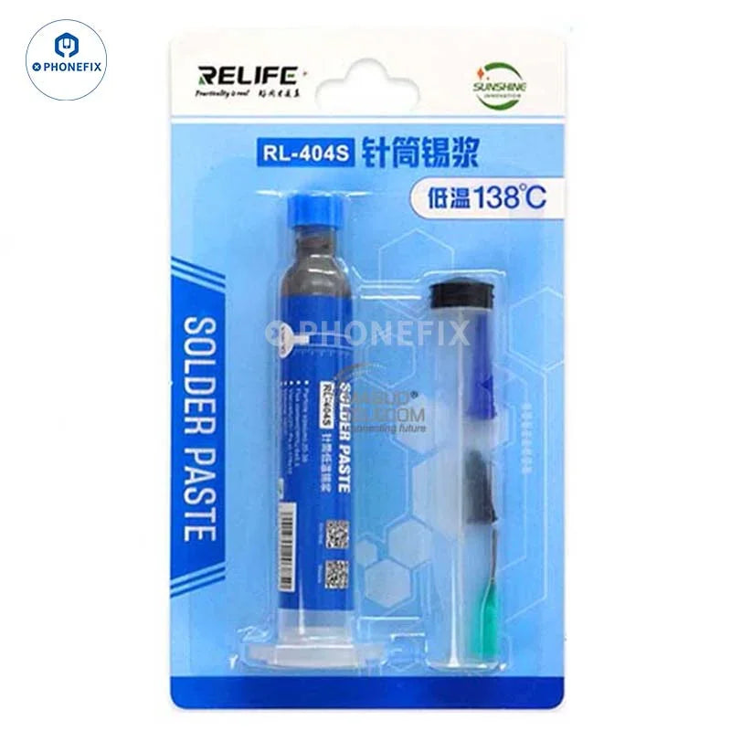 Relife Solder Paste No-clean Tin Flux for PCB BGA chip welding, by PHONEFIX, shown in the image.