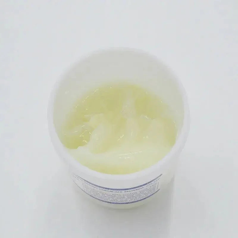 Kingbo 100g RMA-218 BGA solder flux paste for SMT reballing and repair, used in electronics soldering and rework.