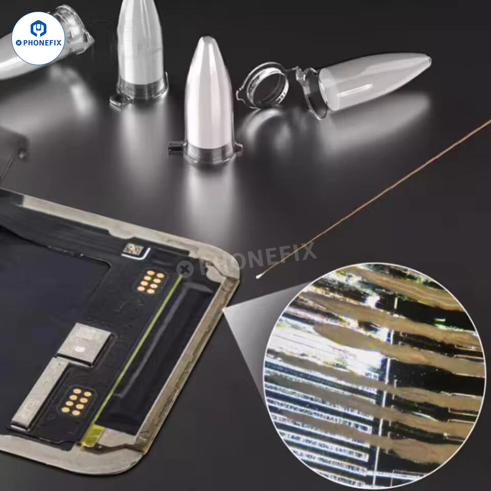 PhoneFix nano conductive silver solder paste for iPhone screen flex circuit repair, 1 piece, used for circuit repair and reflow.