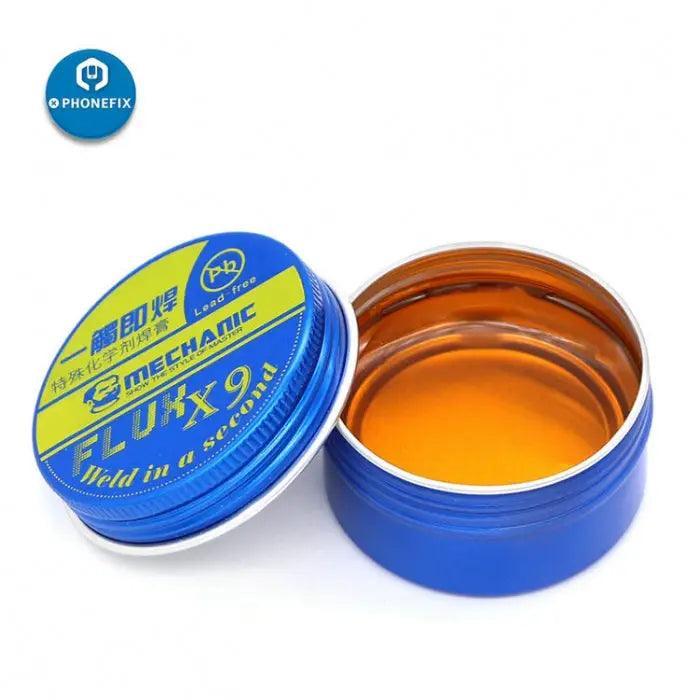 Phonefix Mechanic X6 X8 X9 rosin flux solder paste, 20g for soldering iron, ideal for electronics repair and soldering applications.
