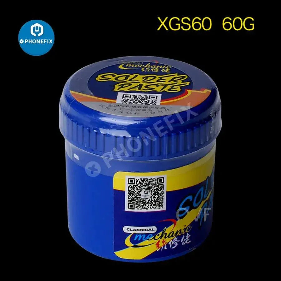 PhoneFix mechanic lead-free BGA solder flux paste for SMT soldering, with a smooth tin cream consistency for precise application