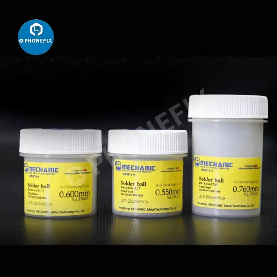 PhoneFix BGA solder paste for mechanic XZ25/XZW25 motherboard repair tool, used for precise BGA ball application.