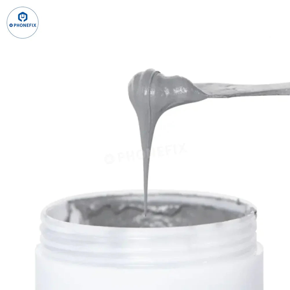 Phonefix YCS solder paste for PCB BGA CPU tin planting at 138-215°C, ideal for precise electronic soldering applications.