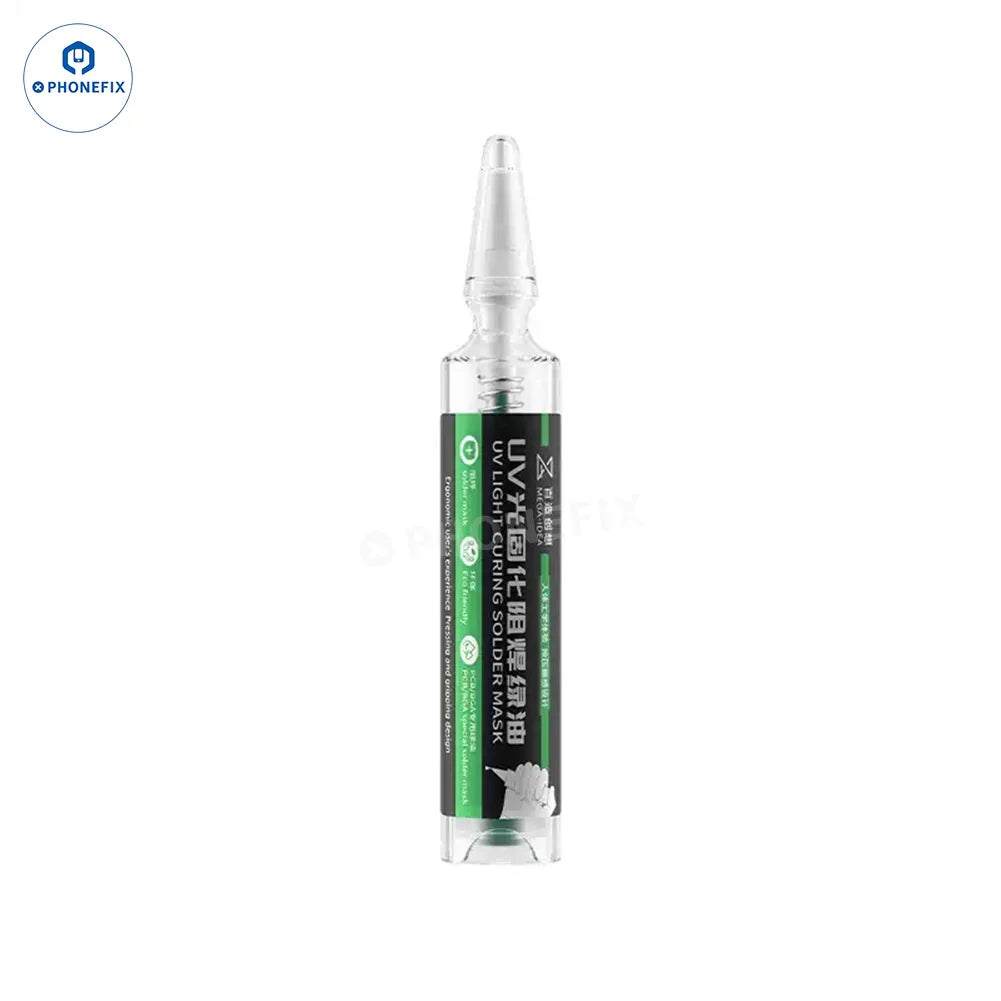 Lámpara de curado UV YCS con aceite verde para secado rápido de fundente y pegamento de soldadura, utilizada para la aplicación de pasta de soldadura por PHONEFIX