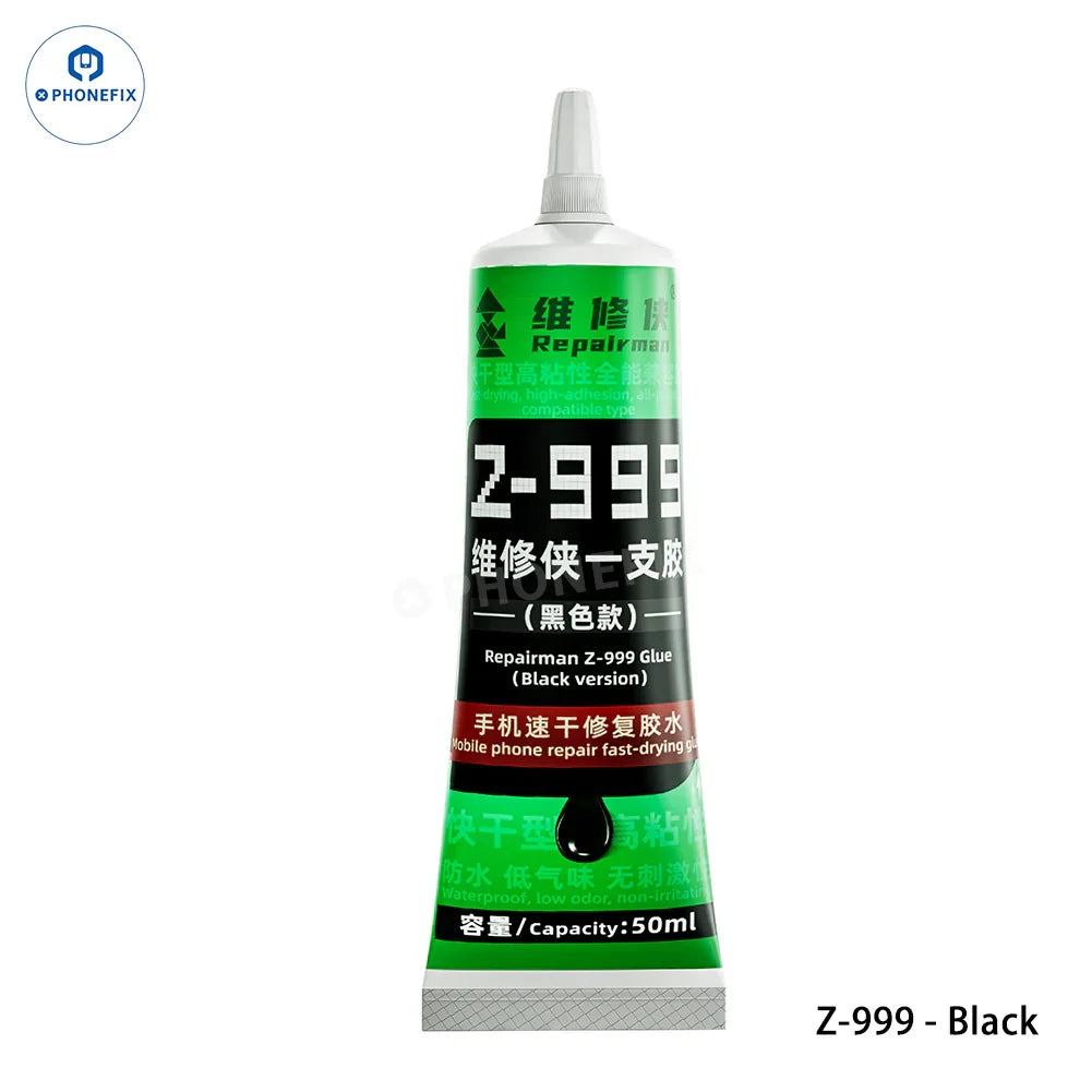 PhoneFix Repairman Z-888 Z-999 glue solder paste for phone frame back cover caulking and adhesive repair.