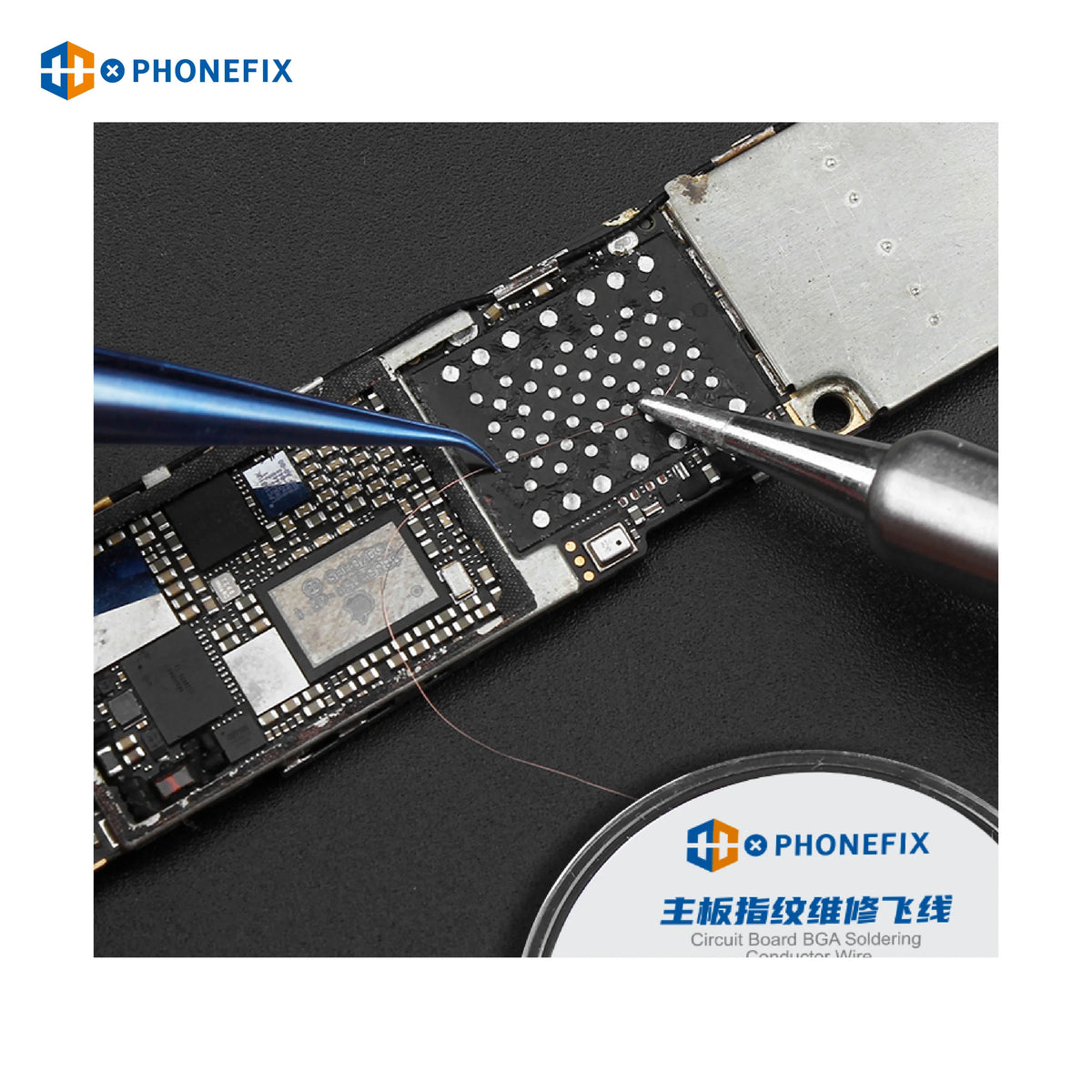 PHONEFIX insulation jump wire for phone PCB soldering, 120m solder wire coil for electronic repair and soldering projects