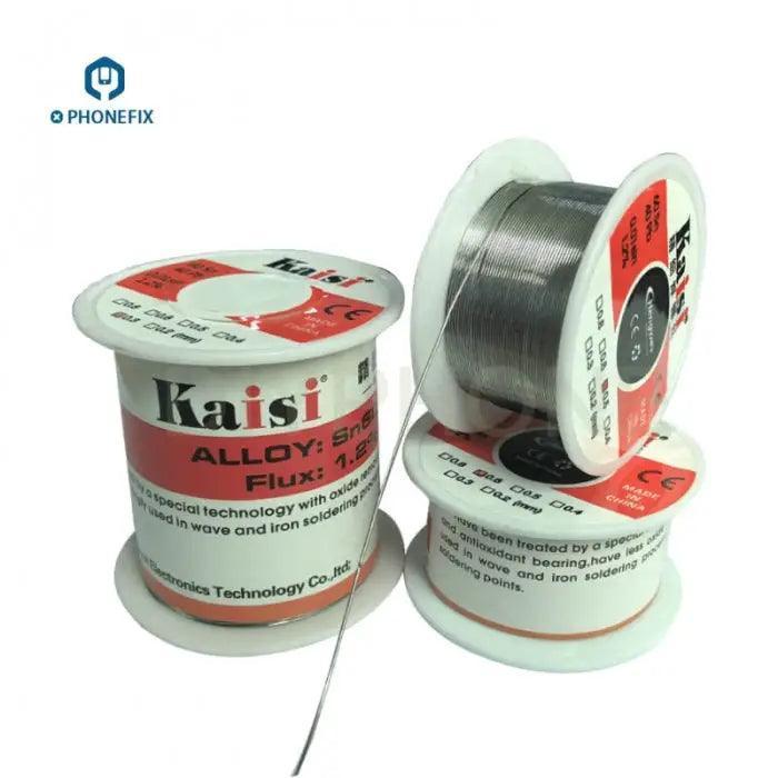 PhoneFix high purity tin lead rosin core solder wire reel, 0.3mm for phone repair tools, 50g spool for precise soldering.