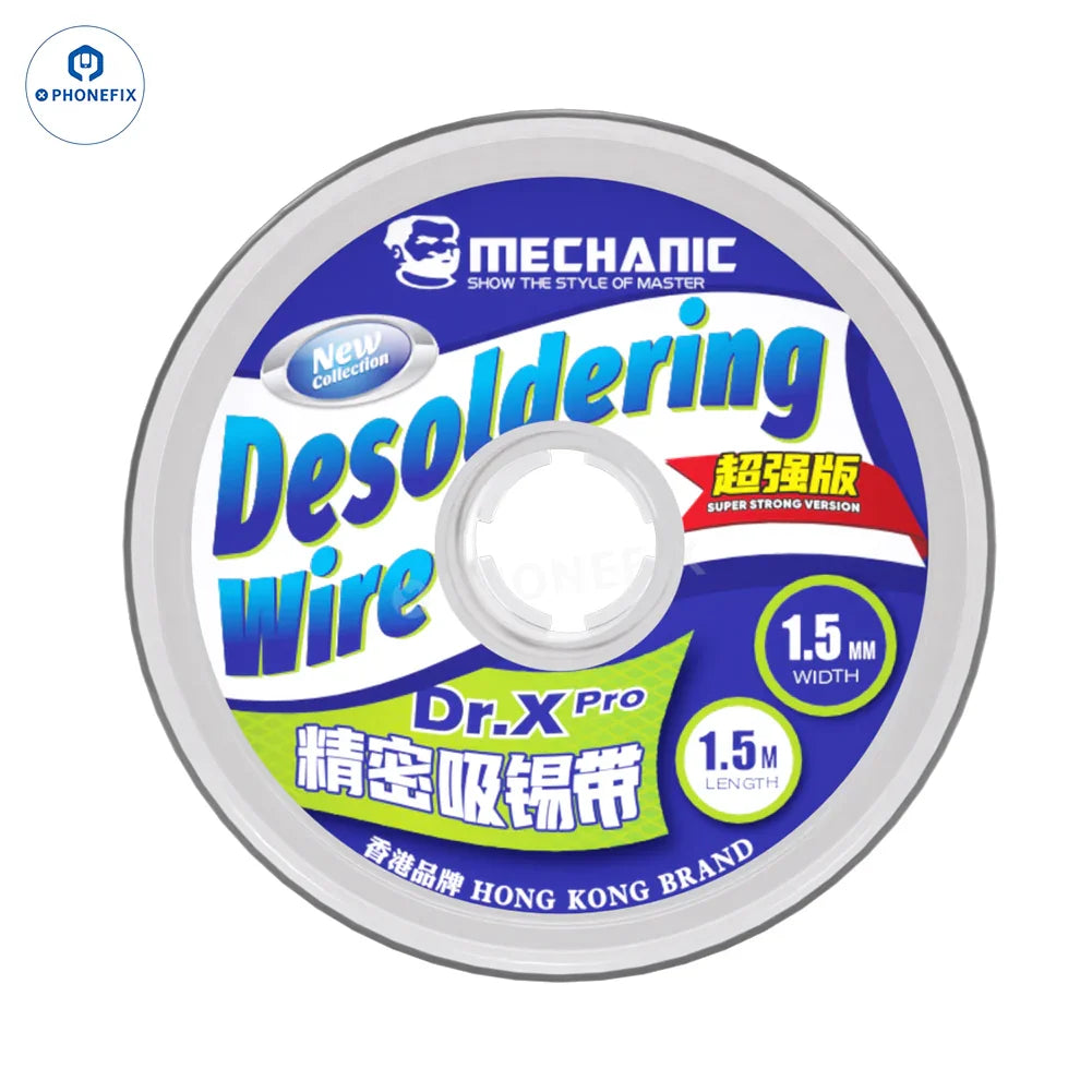 Phonefix MECHANIC Dr.X Pro Desoldering Wick solder wire for phone PCB tin cleaning, shown in the image.