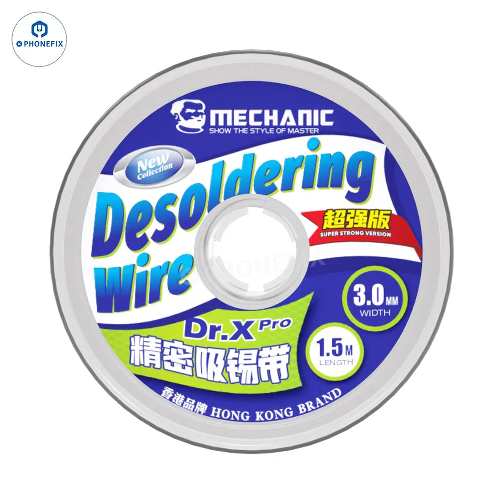 PhoneFIX MECHANIC Dr.X Pro desoldering wick for phone PCB tin cleaning, solder wire for electronics repair and solder removal.