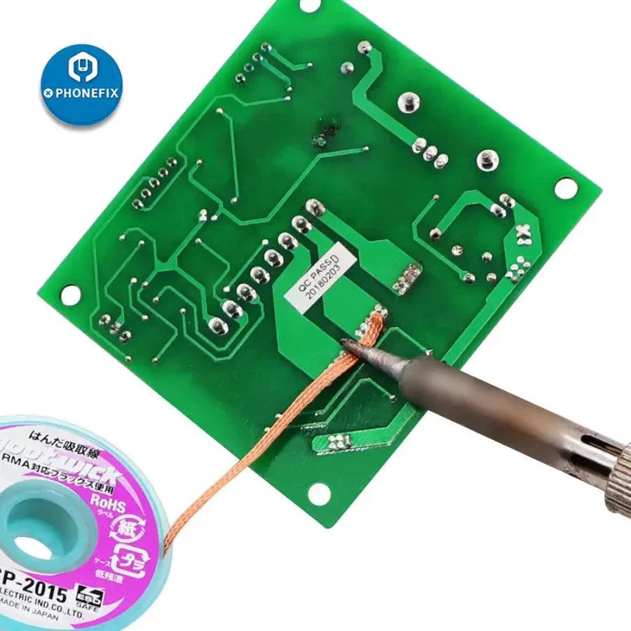 PhoneFix GOOT WICK desoldering wick for PCB soldering, ESD safe, original solder wire for electronic component removal.