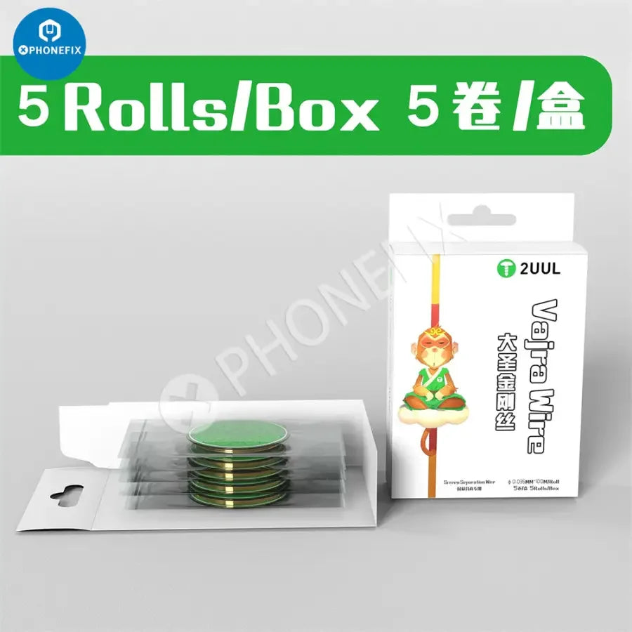 PHONEFIX 2UUL Vajra screen separation solder wire, 0.035mm thin diamond wire for precise phone repair and screen separation.