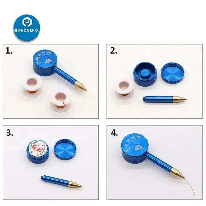 PhoneFIX BGA Jumper Wire Pen with 0.02mm solder line for PCB soldering tool, precision solder wire for electronic repairs