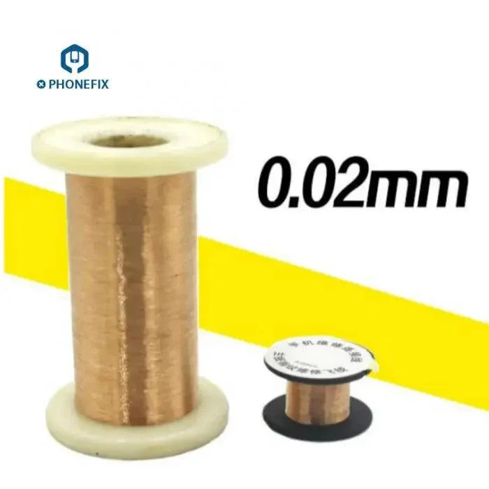 Copper soldering wire jump line for phone repairs, 0.02mm thickness, ideal for delicate electronic welding by PHONEFIX.