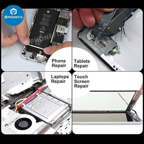 Ruban adhésif PhoneFix pour écran tactile LCD, idéal pour la réparation des caméras de téléphones, tablettes et ordinateurs portables, avec fil de soudure pour une fixation sécurisée.
