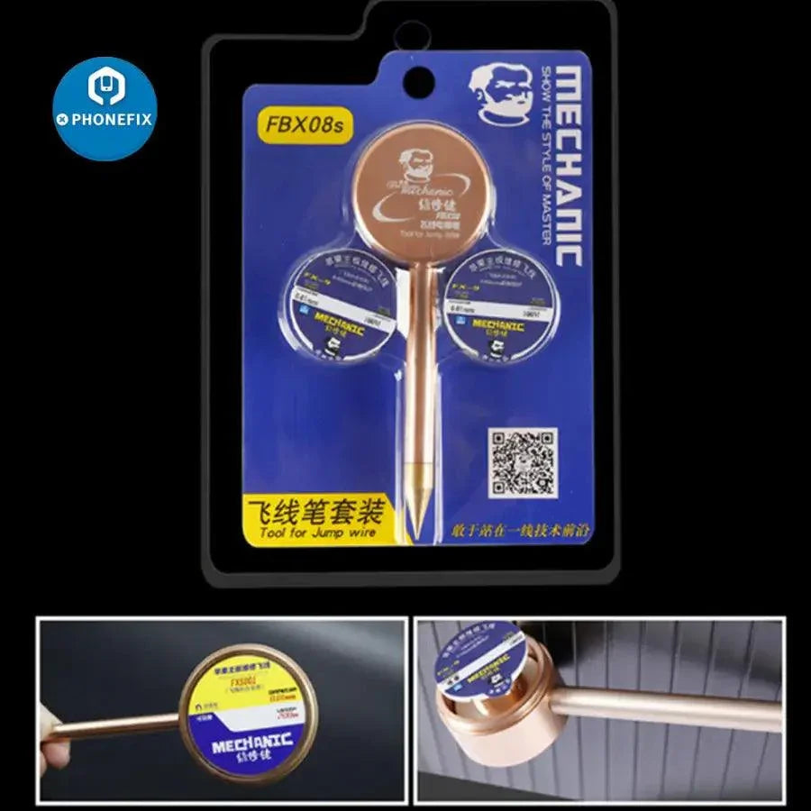 Stylo de soudure Fly Line Special FBX08s pour réparation électronique de précision&nbsp;: fil de connexion à empreinte digitale de 0.01&nbsp;mm.