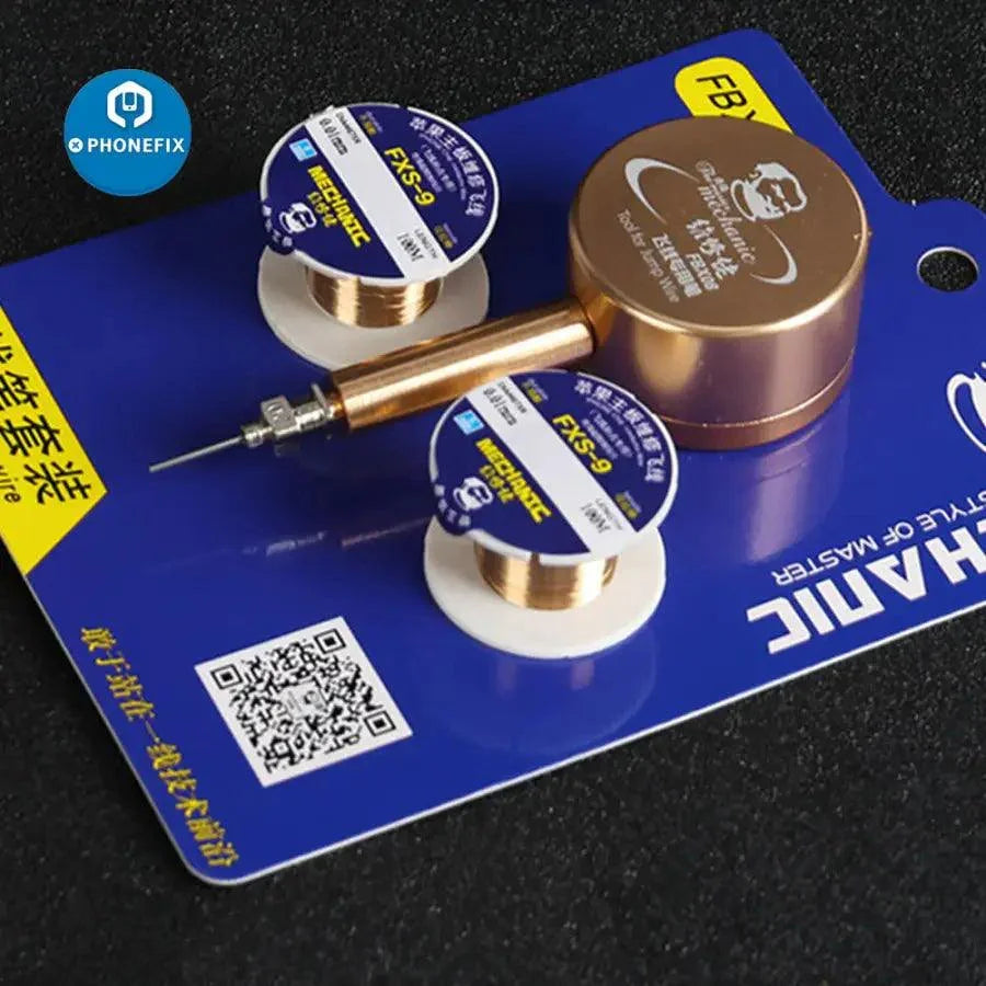 PHONEFIX Mechanic FBX08s Fly Line Special Pen, fil à souder, épaisseur 0.01 mm, avec fil de connexion pour empreinte digitale pour la réparation de téléphones.