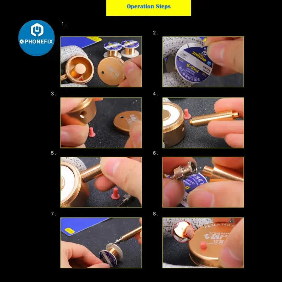 PHONEFIX Mechanic FBX08s Fly Line Special Pen, fil à souder, fil de connexion pour empreinte digitale de 0.01 mm pour la réparation de téléphones.