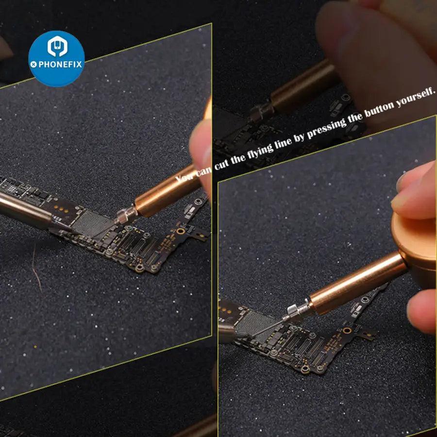 Stylo spécial PHONEFIX Mechanic FBX08s Fly Line&nbsp;: fil de connexion pour empreinte digitale de 0.01&nbsp;mm pour soudure précise et réparation électronique.