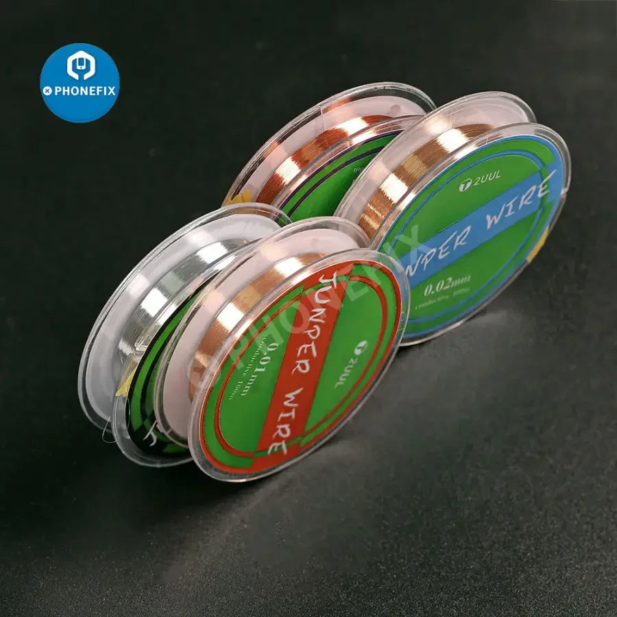 PHONEFIX 2UUL solder wire for phone PCB CPU repair, featuring 0.01/0.02/0.009mm jumper wire for precise soldering repair.