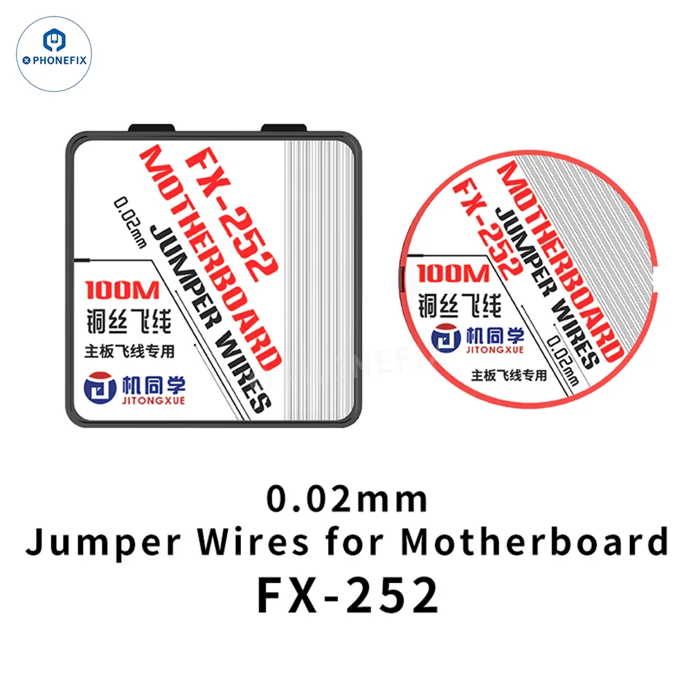 PhoneFix JTX jumper solder wires for phone motherboard CPU IC repair, thin 0.02mm solder wire for precise soldering work