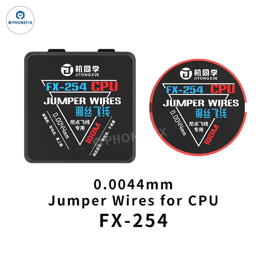 PhoneFIX JTX jumper solder wires for phone motherboard CPU IC pad repair, thin solder wire for precise electronic soldering.