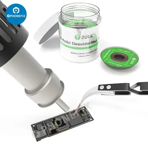 2UUL CY2015 Mèche à dessouder Mobi pour la réparation de circuits imprimés, fil de soudure fin idéal pour la réparation électronique et téléphonique.