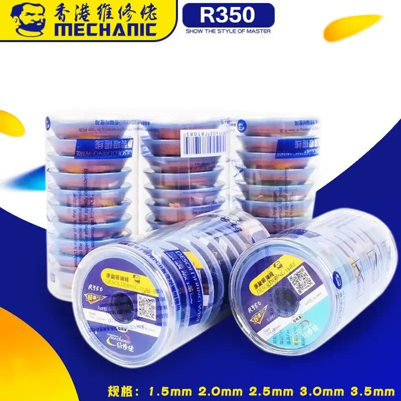 MECHANIC R350 desoldering wick for phone BGA soldering removal, thin solder wire for electronics repair by PHONEFIX