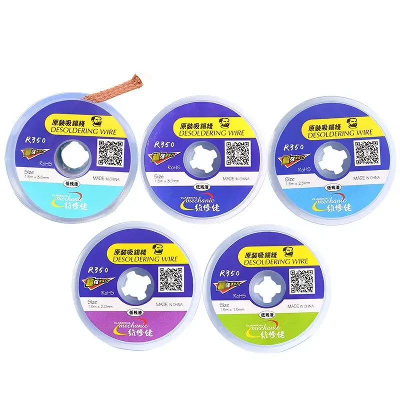 Mechanic R350 desoldering wick for phone BGA soldering removal, designed for precise electronic repair and solder wire applications.