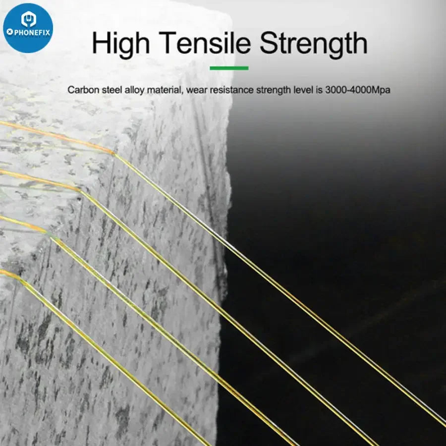 RELIFE RL-059A 0.03mm ultrafine solder wire for edge screen separation, 100m length, used in phone repair.