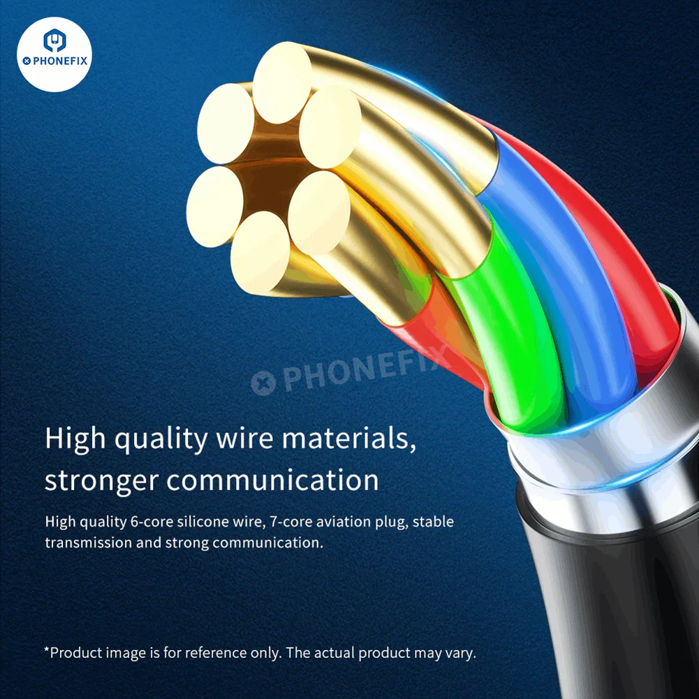 AiXun T225 soldering handle by PHONEFIX with four interchangeable tips including C250, C150, C080, and C030 for precise soldering.
