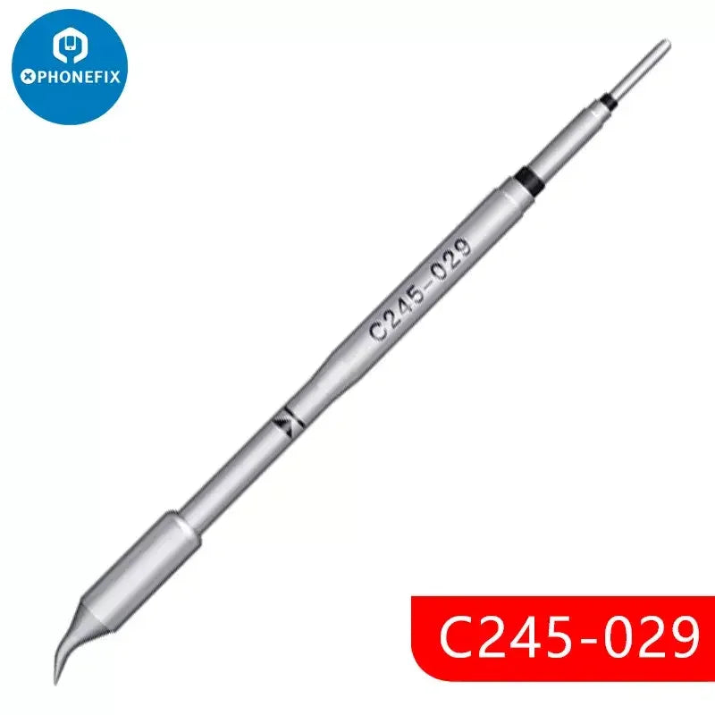 JBC C115 C210 C245 soldering iron tips for JBC I2C soldering station, shown on a soldering station with tips in view