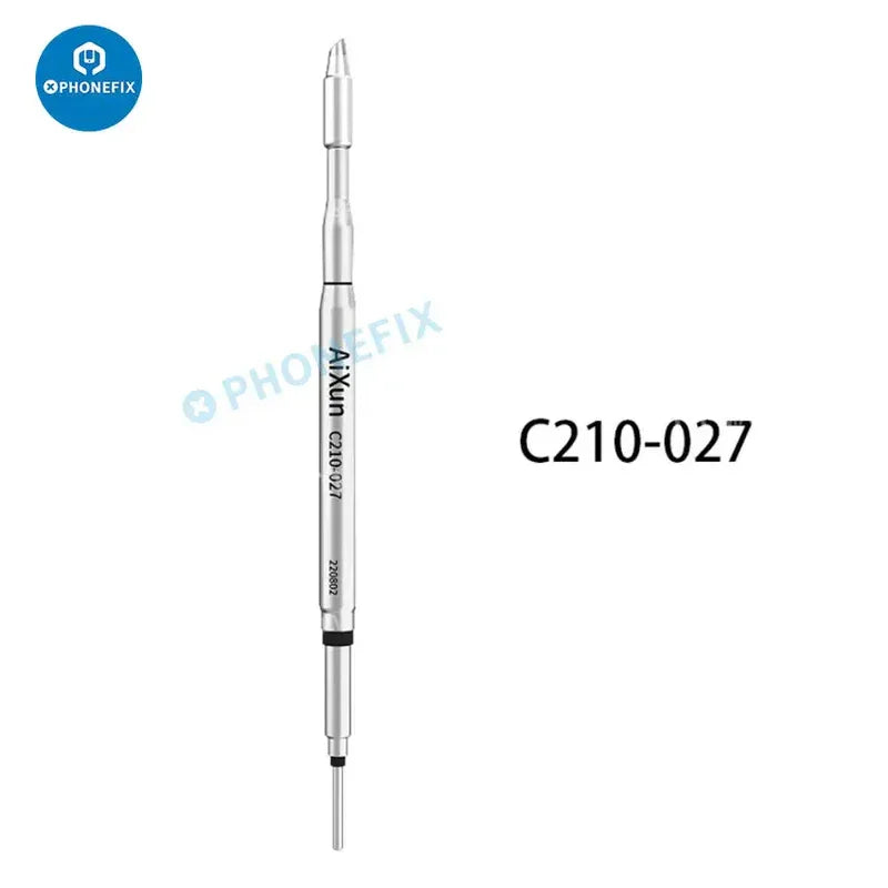JBC C210 soldering iron tip for JBC I2C soldering station, used for precise electronic soldering tasks.