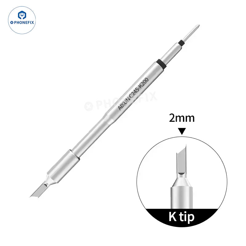 JBC C245K soldering iron tip for JBC I2C soldering station, designed for precise soldering and easy handling.
