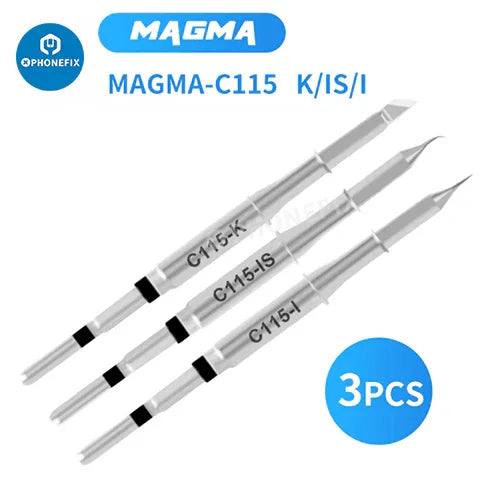 AIFEN C210 C245 C115 soldering iron tip for JBC and SUGON welding tools, shown in detail with a metallic finish.