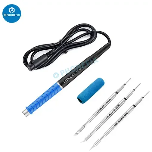 AiXun C210 Ultra Red Copper Soldering Iron Tip for AiXun T3B soldering iron, designed for precise electronic soldering.