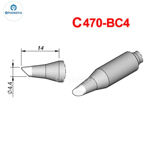 OEM JBC C245 series soldering tip compatible with T245 handle, shown on a soldering iron for electronics repair.