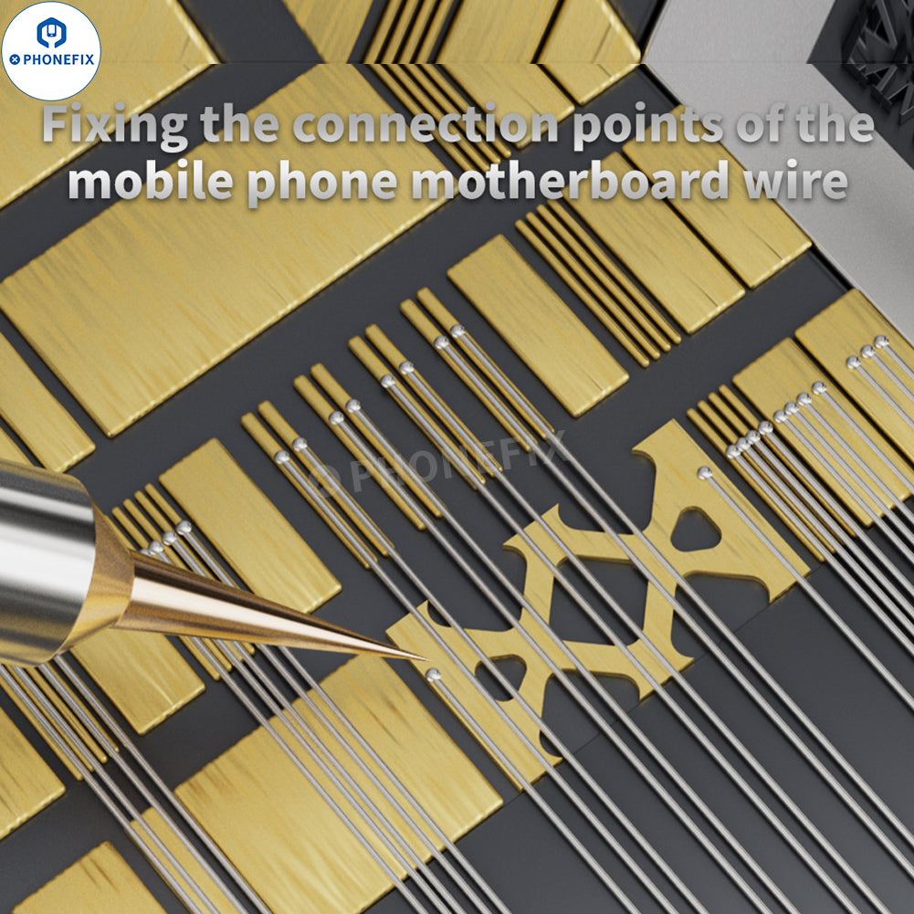 LANRUI S01 C210-SI soldering iron tip for PCB and screen line jump wire, compatible with PHONEFIX soldering tools.