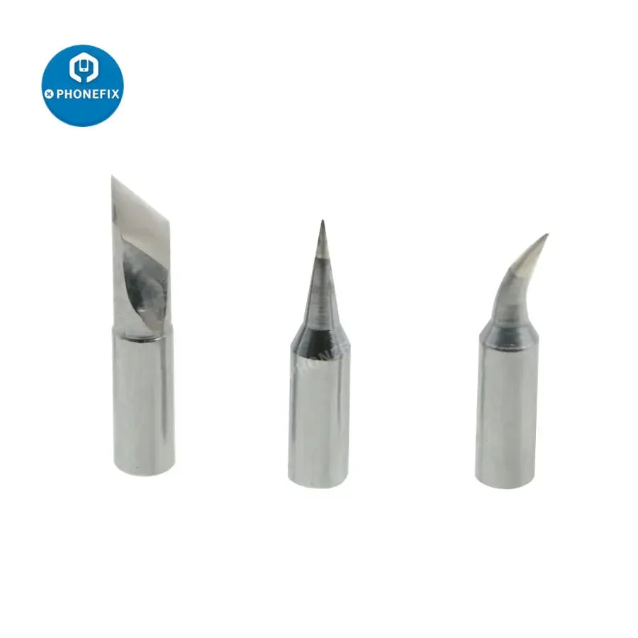 PHONEFIX JBC C115/210/245 soldering iron tip, replaceable straight welding tip in silver, for precise electronic soldering.
