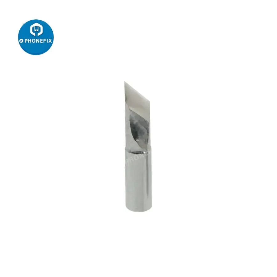 PhoneFix JBC C115/210/245 soldering iron tip, straight replacement welding tip head with silver finish for precise soldering work.