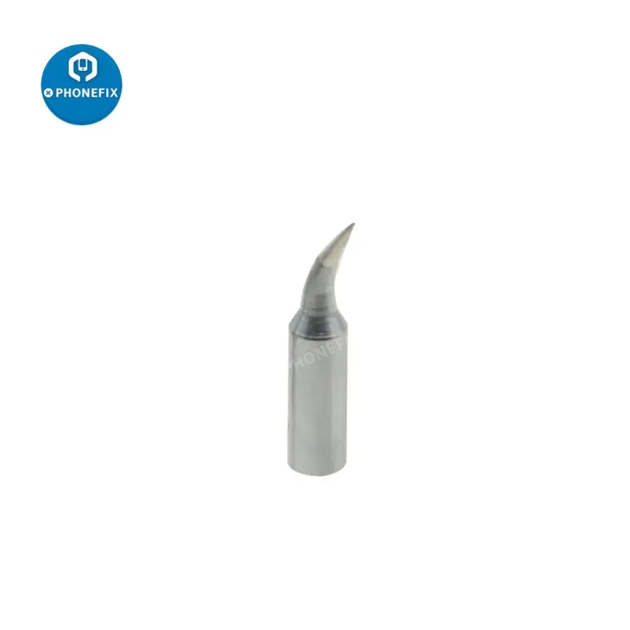 PhoneFix JBC C115/210/245 soldering iron tip, replaceable straight welding tip head in silver for precise soldering work.