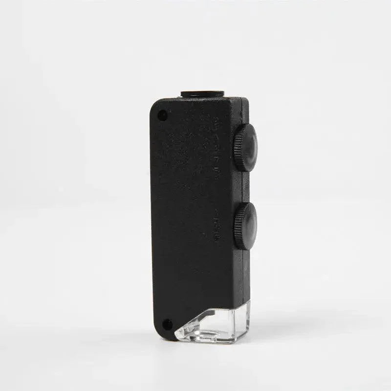 PHONEFIX Carson MicroBrite Plus LED lighted pocket microscope with 60x-240x magnification, compact soldering magnifying glass.